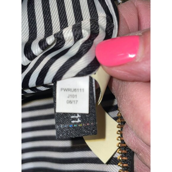 Kate Spade New York Clutch Used Leather Black Beige - Picture 15 of 16